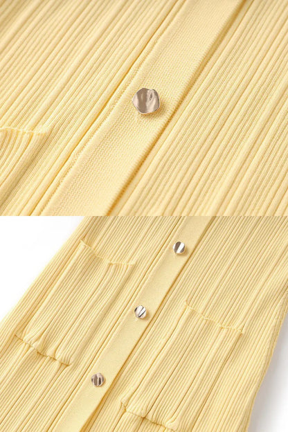 Long sleeve ribbed knit dress