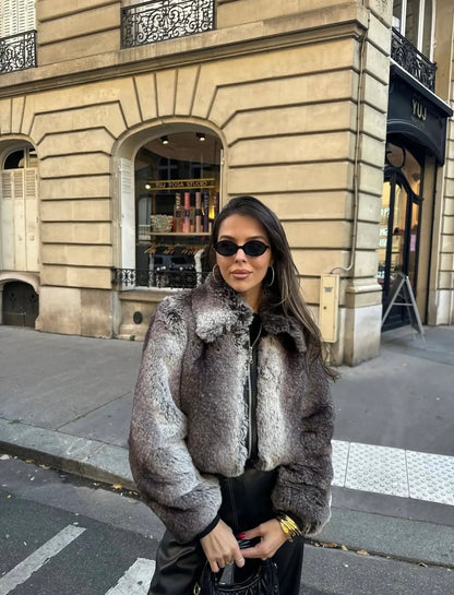 Brown fur jacket