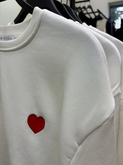 Hearted oversize sweater