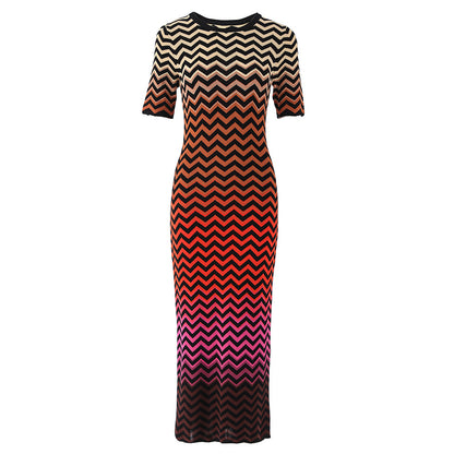 Zigzag pattern sandro dress