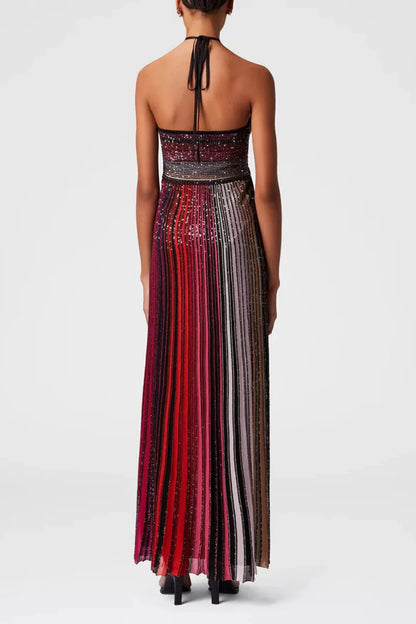 Strapless shiny dress