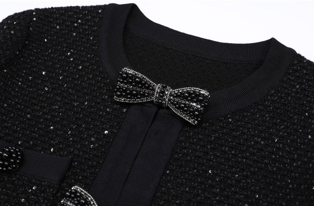 Coquette belted tweed set