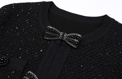 Coquette belted tweed set