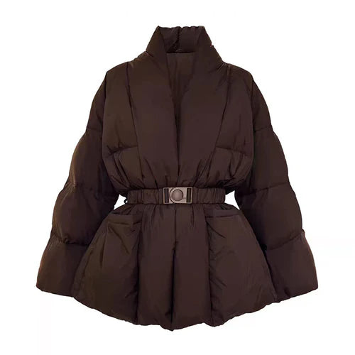 Midi long puffer jacket