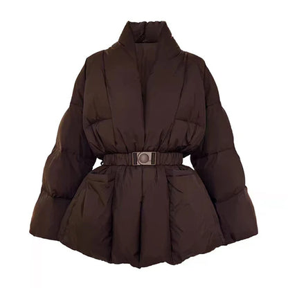 Midi long puffer jacket