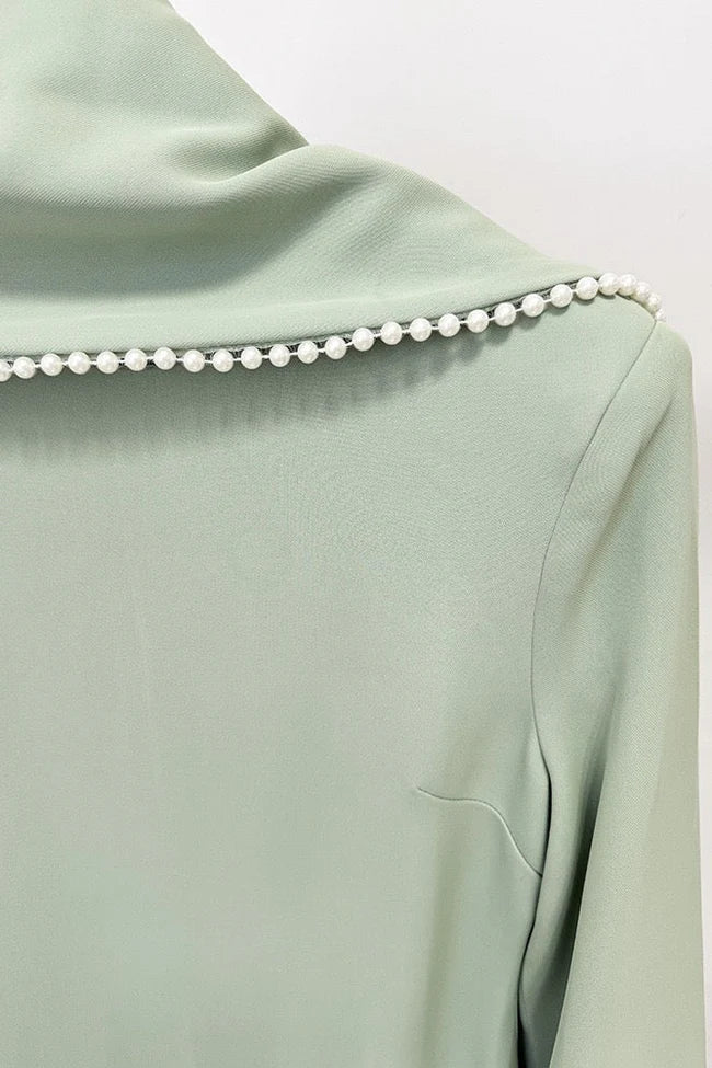 Pearl trimmed dress