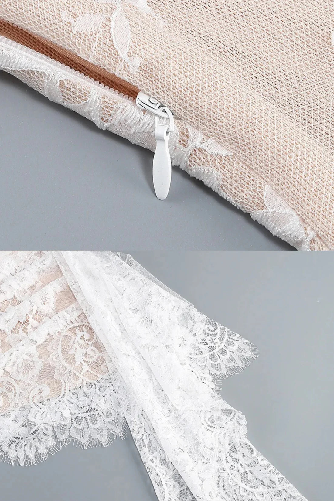 Mesh bridal dress