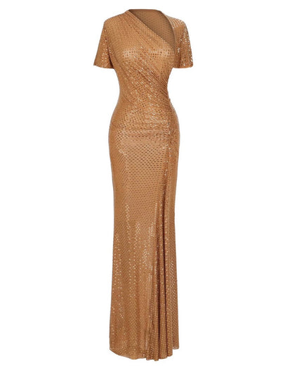Gold shiny dress