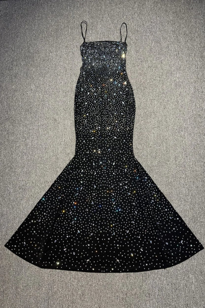 Crystal backless dress