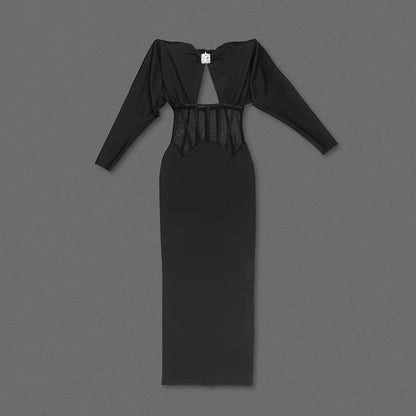 Diamond corset transparant dress
