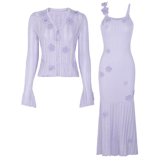 Rose knitted dress