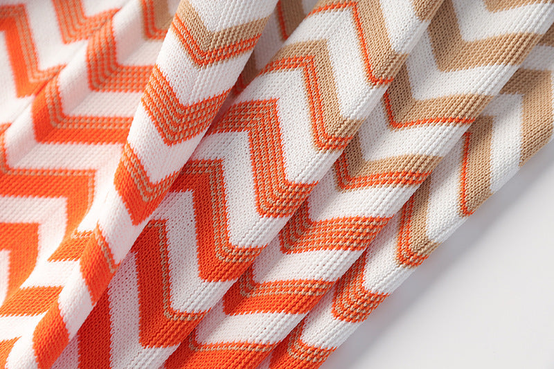 Zigzag pattern sandro dress