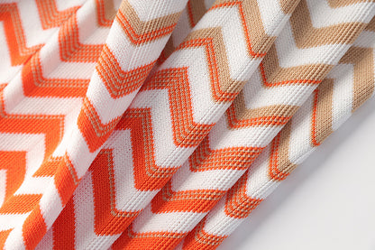 Zigzag pattern sandro dress